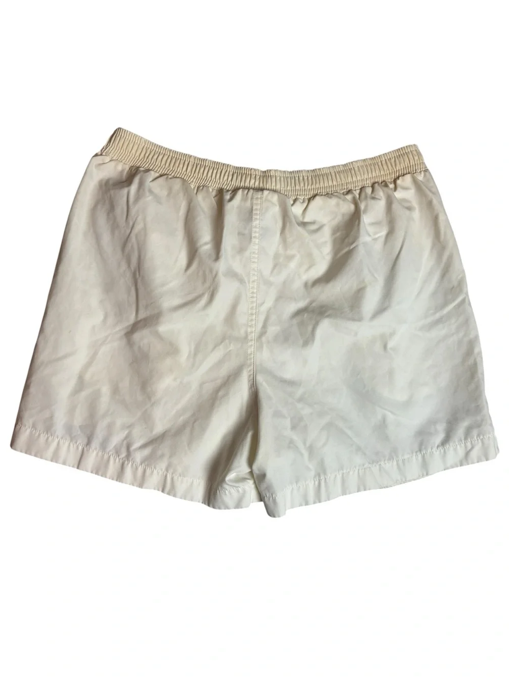 Vintage 90s Adidas Men’s Cream Elastic-Waist Woven Tennis Shorts Medium Retro
